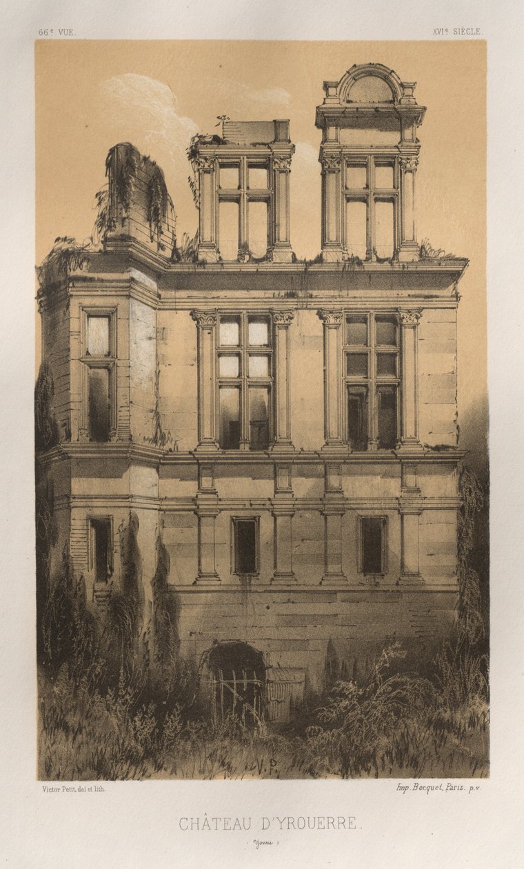 Malebná architektura aneb památky 15. století. A XVI. Století: Hrady Francie XV a XVI Století: Pl. 66, Château D