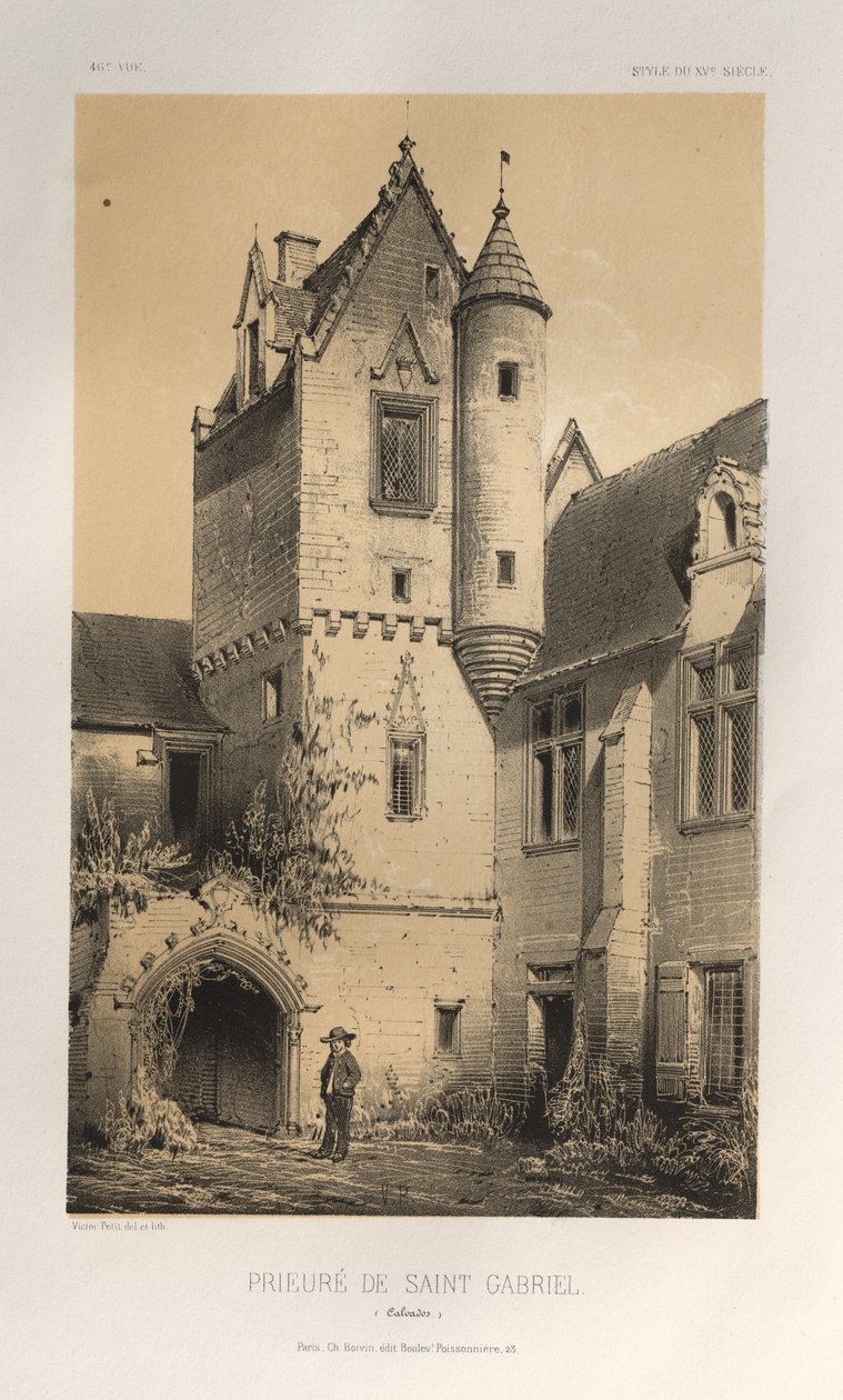 ...pl. 46, Převorství svatého Gabriela Calvados, 1860. od Victor Petit