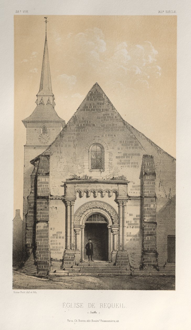 ...pl. 58, Kostel Requeil Sarthe, 1860. od Victor Petit