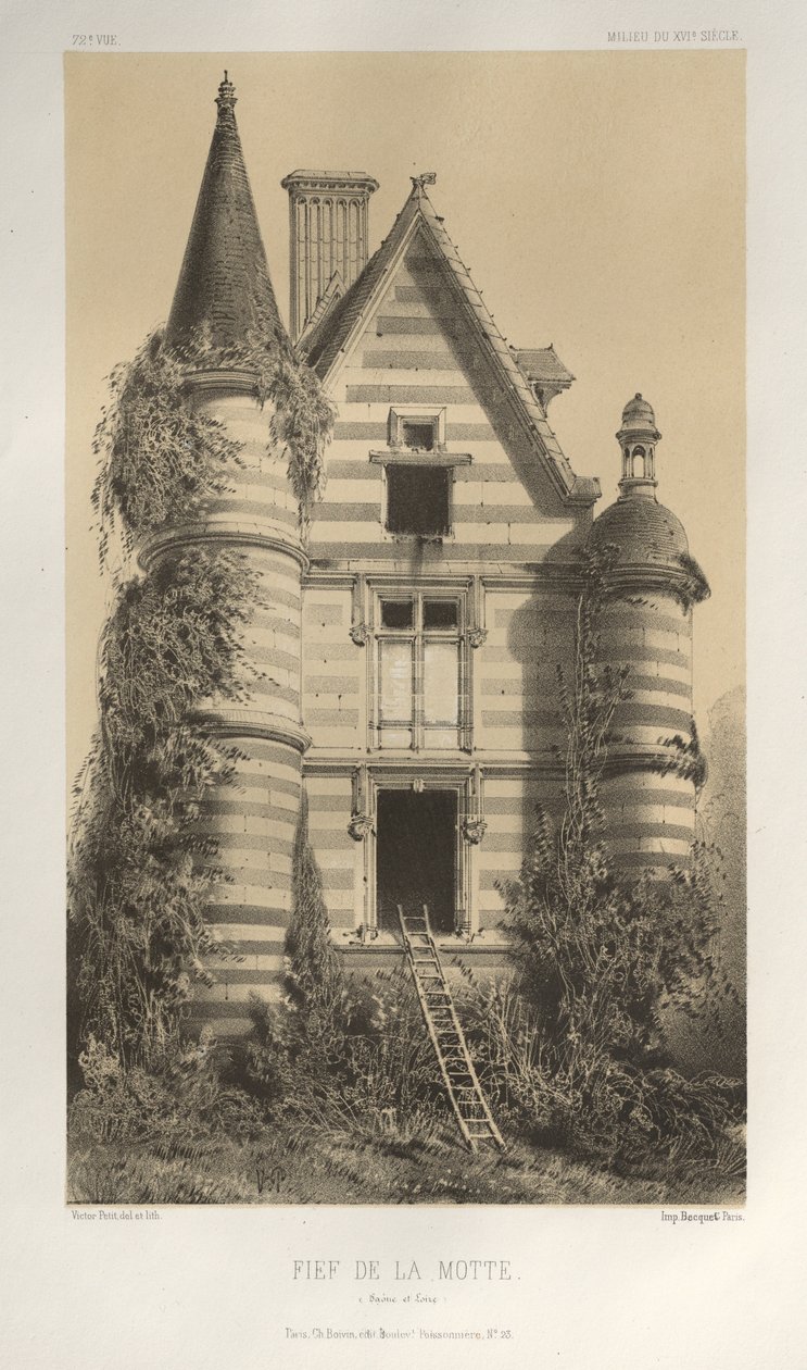 ...pl. 72, Fief De La Motte Saône et Loire, 1860. od Victor Petit