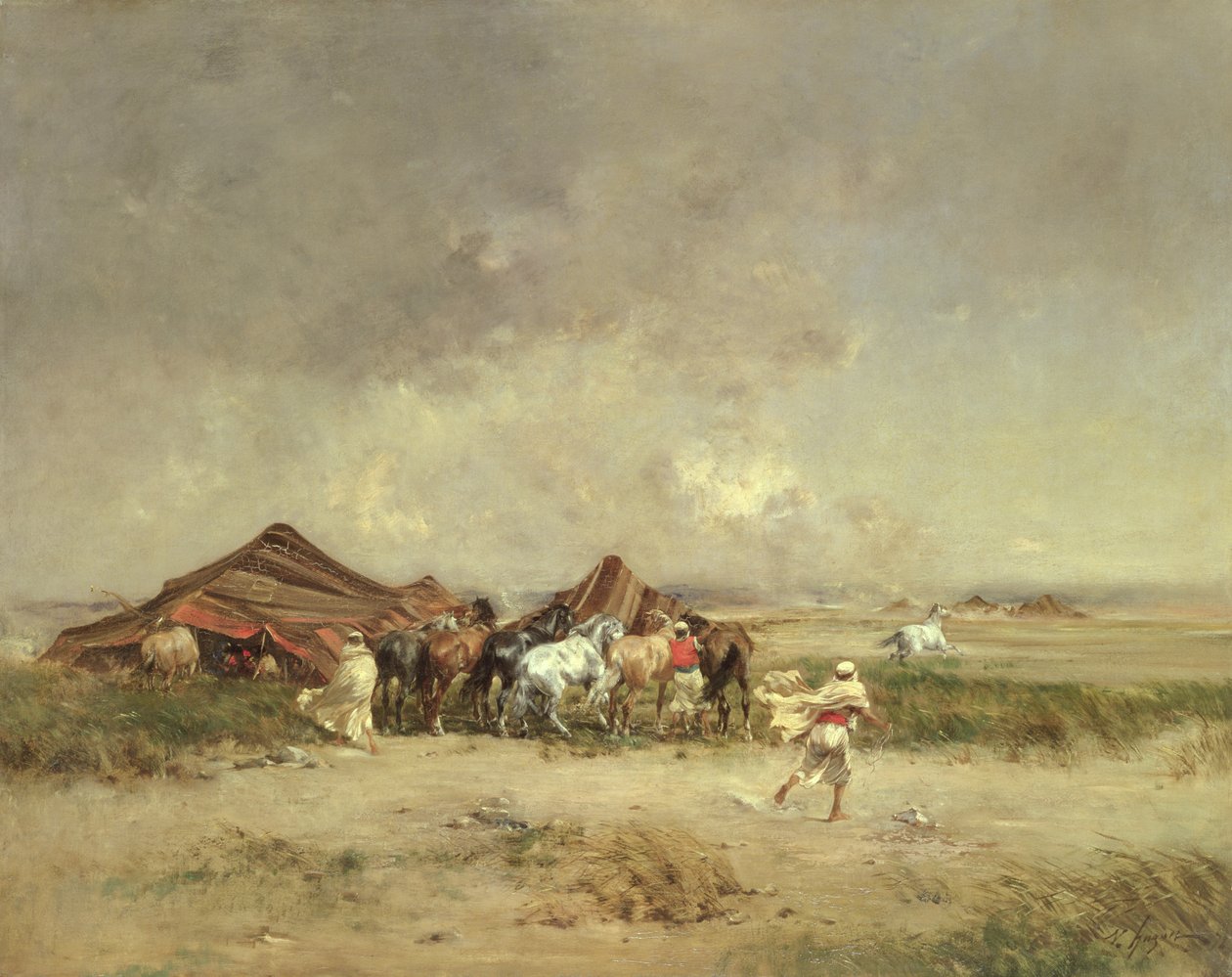 Arabský tábor, 1872 od Victor Pierre Huguet