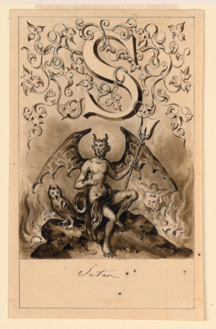 Design pro písmeno S základního nátěru: Satan od Victor Vincent Adam