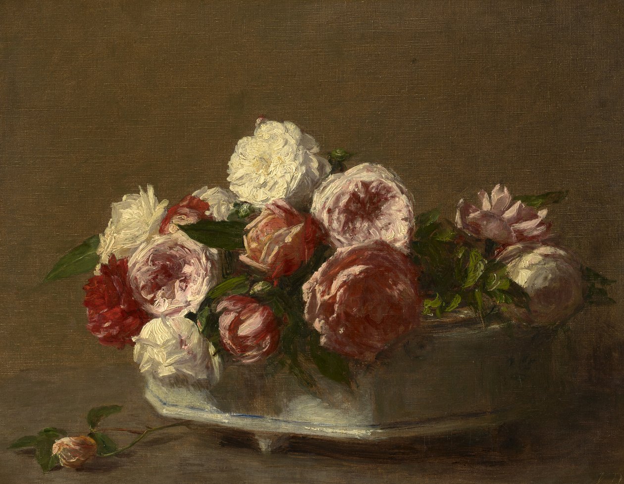 Růže v porcelánovém květináči, kolem 1875?-1900 od Victoria Dubourg