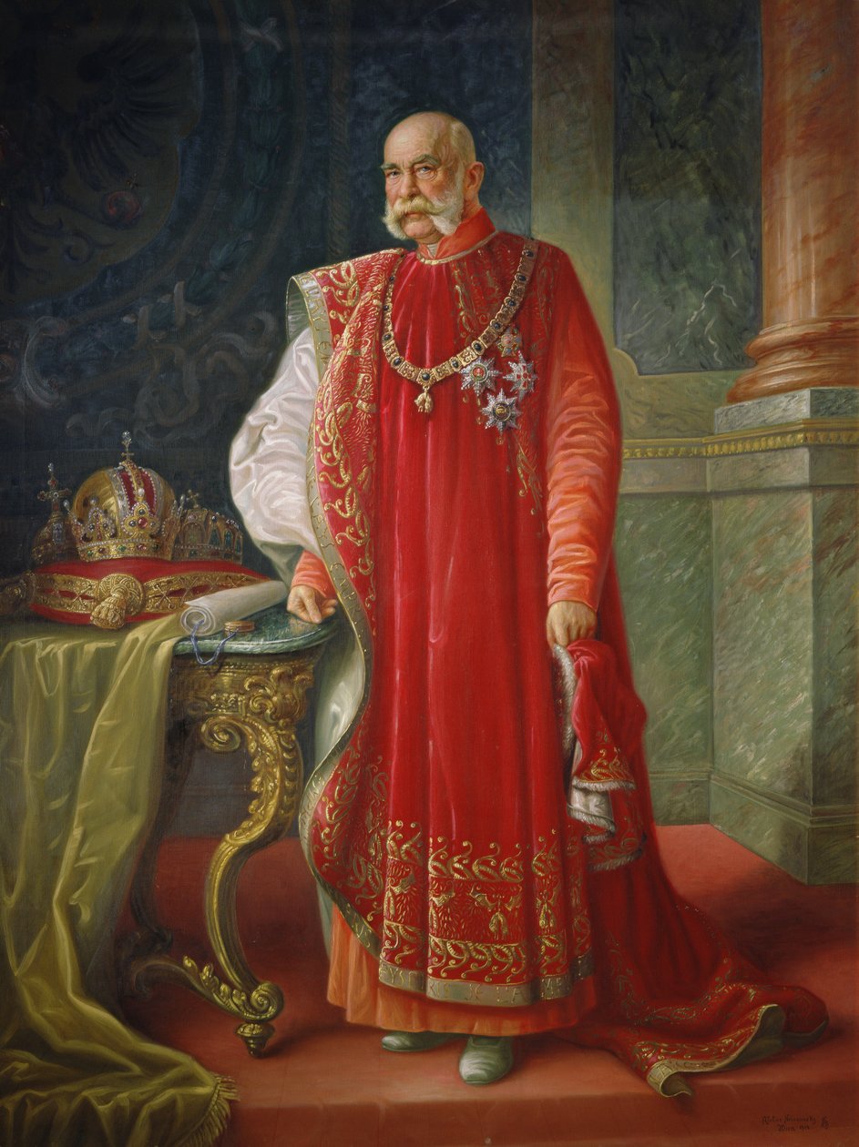 František Josef I. Rakouský, kolem roku 1916 (olej na plátně) od Vienna Nedomansky Studio