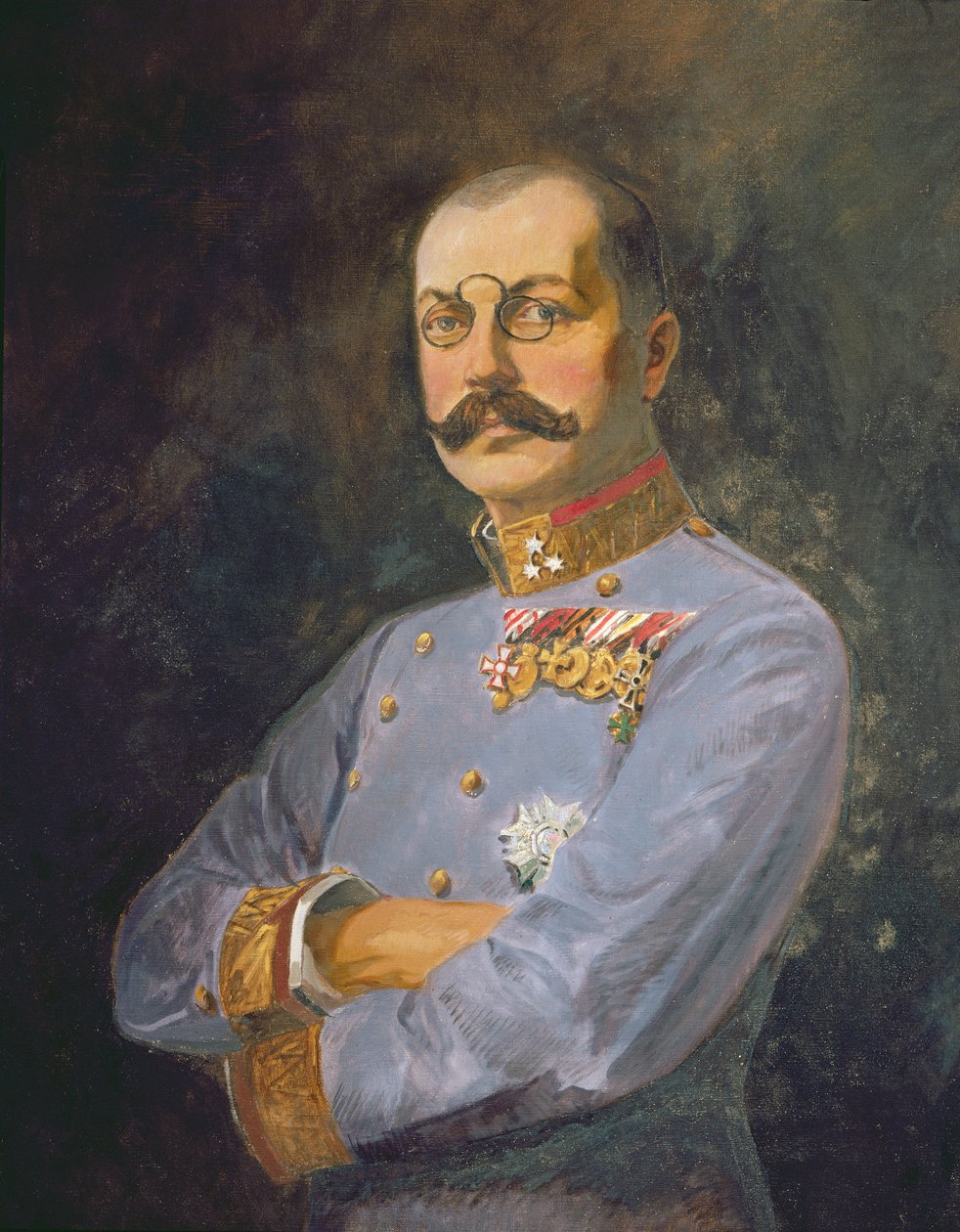 Rakouský generál arcivévoda Franz Salvator, kolem roku 1916 (olej na plátně) od Vienna Nedomansky Studio