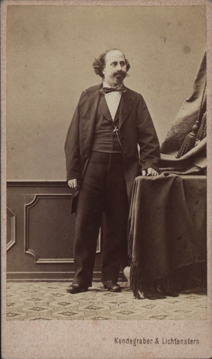 Portrét houslisty a skladatele Moritze Kässmayera 1831-1884, cca 1865. od Vienna . Photo studio Kundegraber and