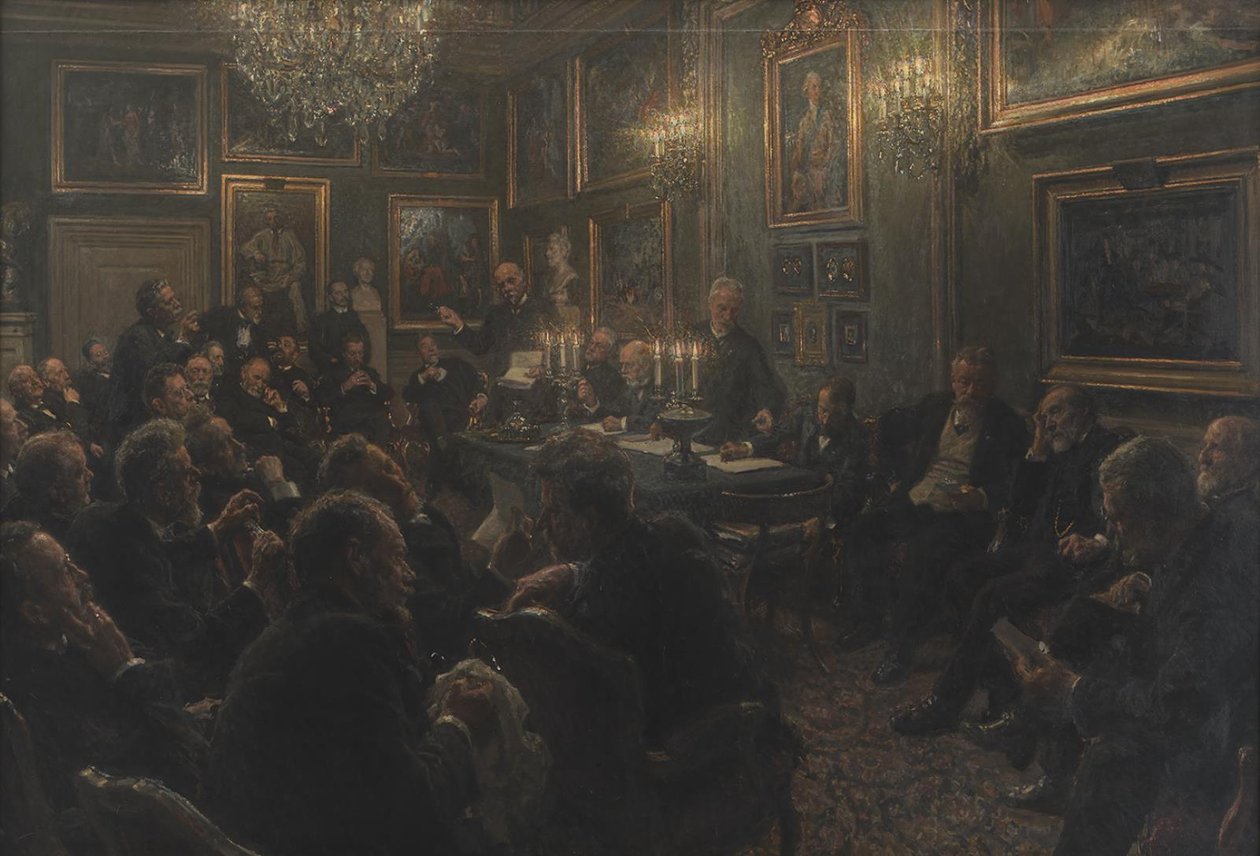 Zasedání akademické rady v Charlottenborgu v roce 1904 od Viggo Johansen