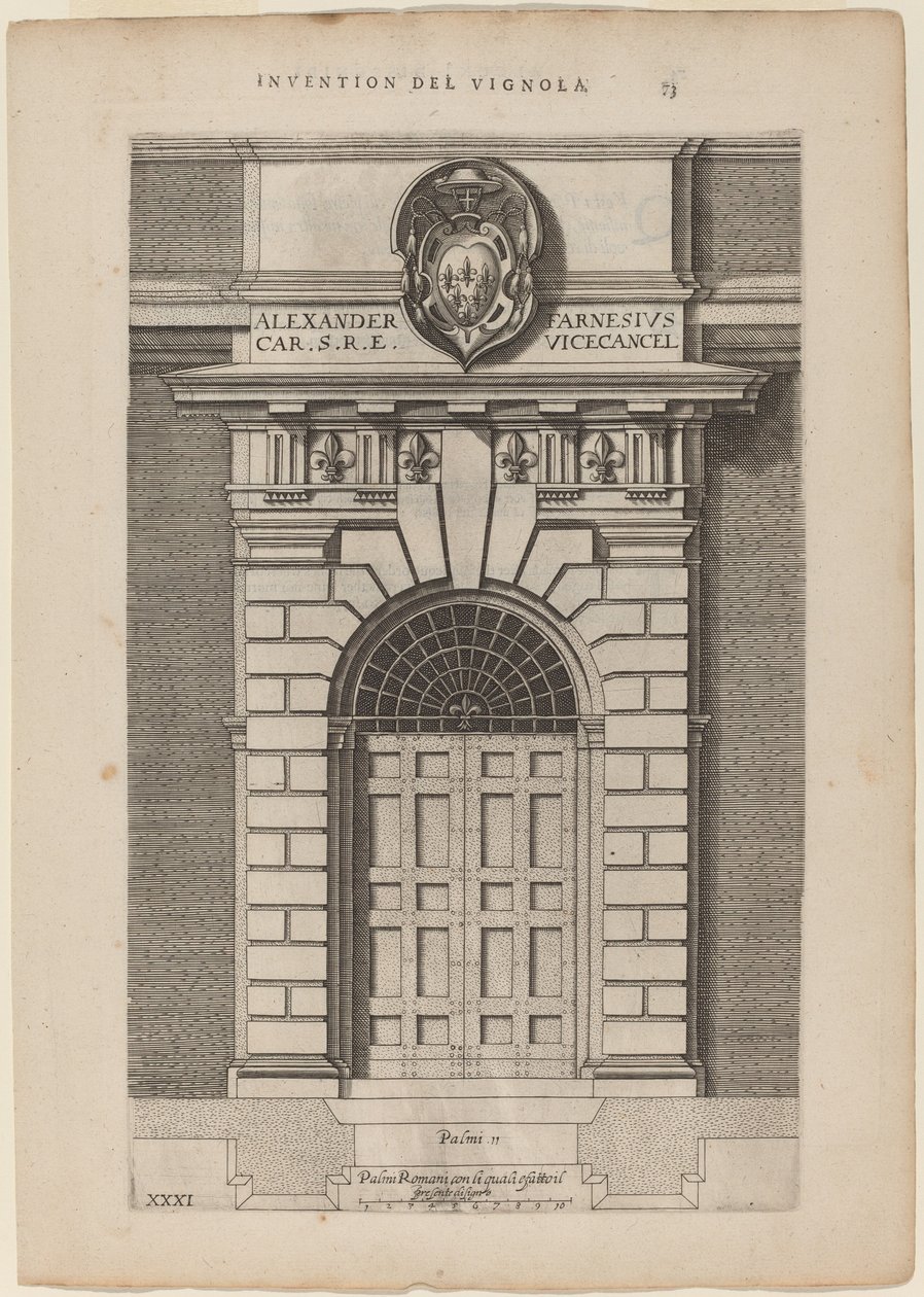 Brána paláce Farnese od Vignola
