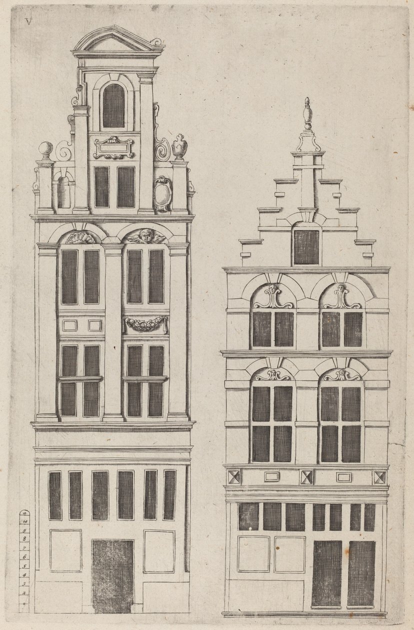 Nadmořská výška holandské fasády: pl. 5 od Vignola