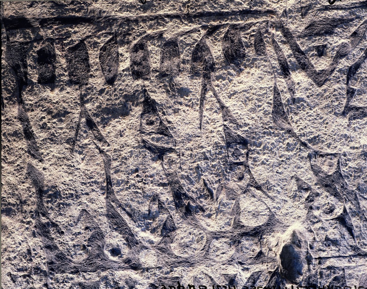 Detail rituálního průvodu z kamene Isle of Gotland od Viking