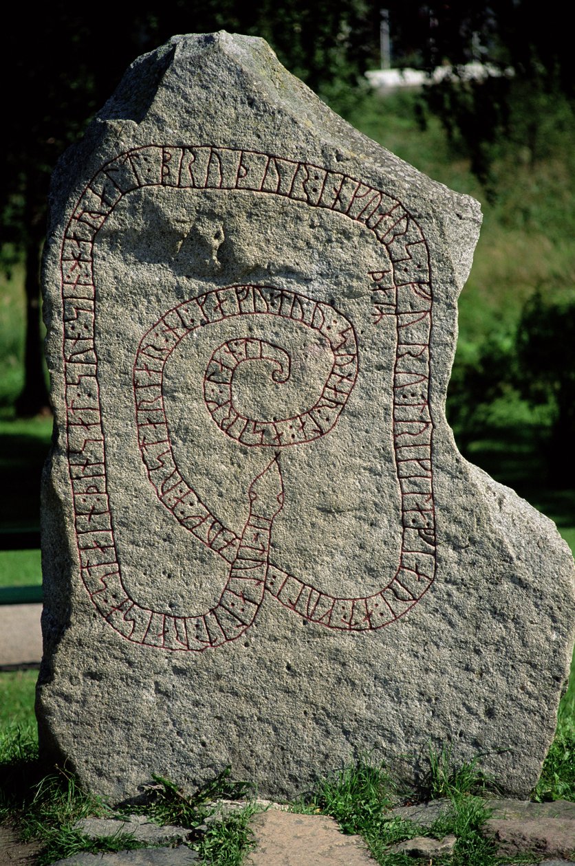 Runový kámen před hradem Gripsholm od Viking