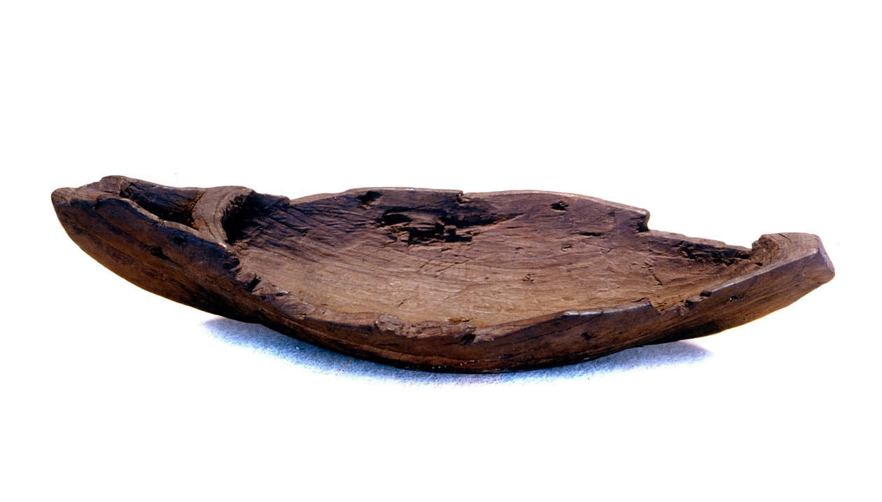 Dřevěná vikingská hračka ve tvaru lodi (drakkar) nalezená poblíž naleziště Vikingů v Grónsku. od Viking Viking