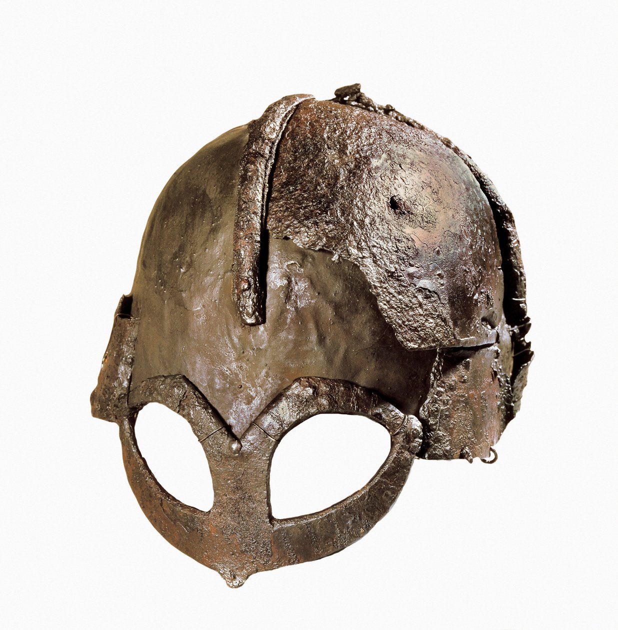 vikingská helma Gjermundbu, nalezená v Ringerike, Norsko od Viking Viking