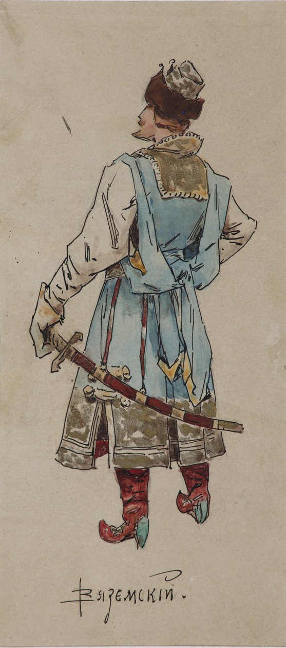 Kostýmní návrh opery Obchodník Kalašnikov od A. Rubinsteina, 1901 od Viktor Andreyevich Simov