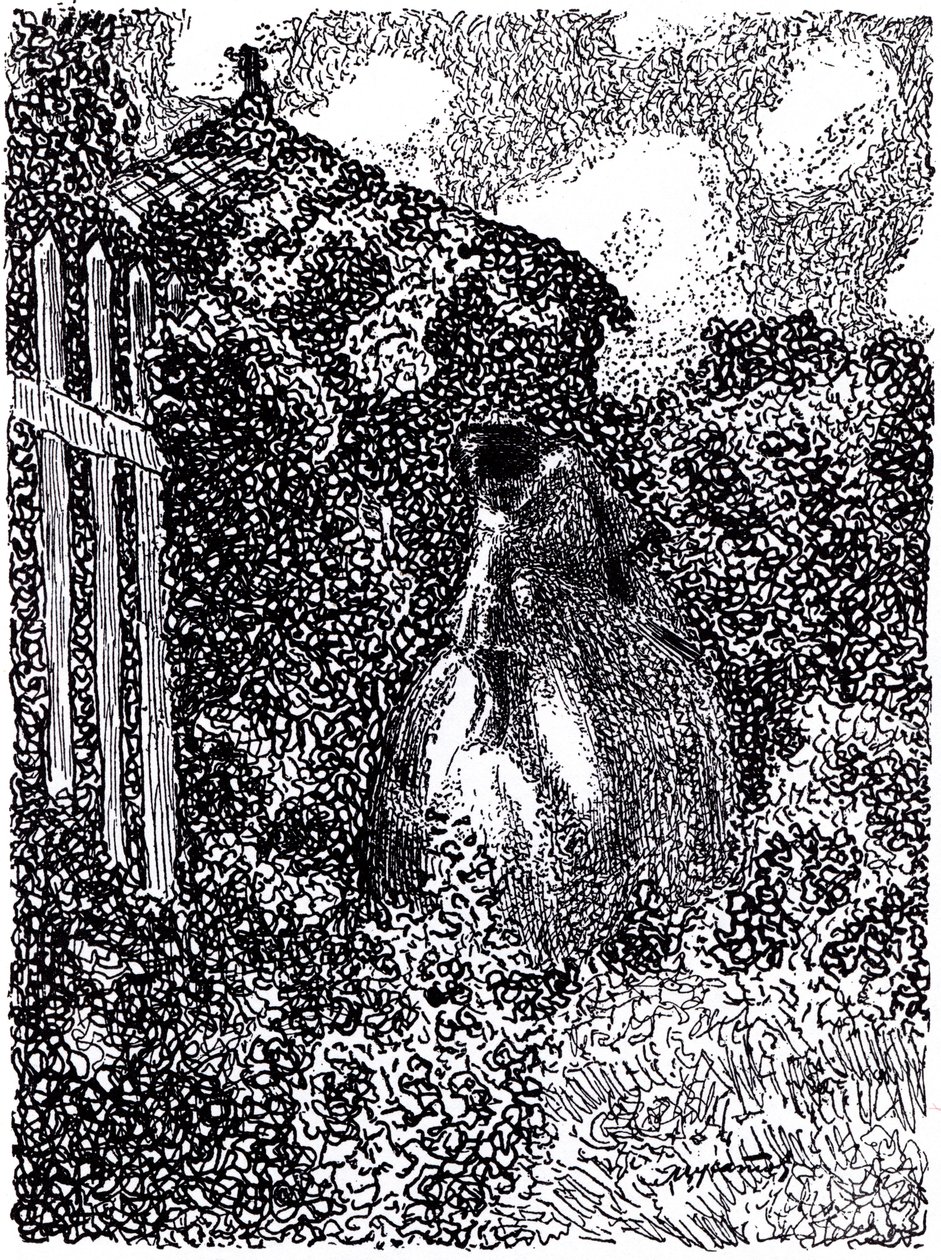 U zahradního altánu. Symbolistický časopis Vesy The Balance, 1905 od Viktor Elpidiforovich Borisov Musatov