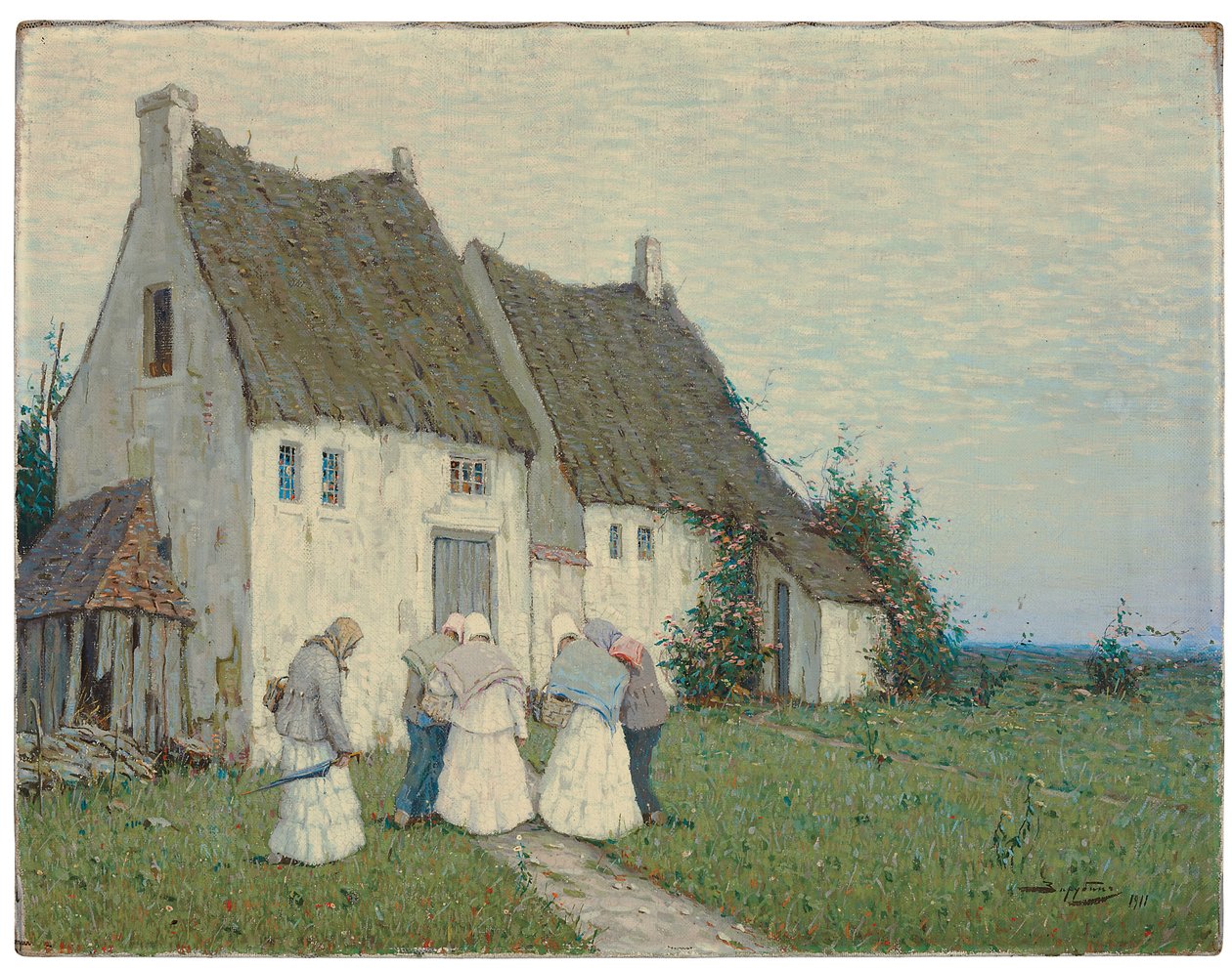 Návrat z trhu, 1911 od Viktor Ivanovich Zarubin
