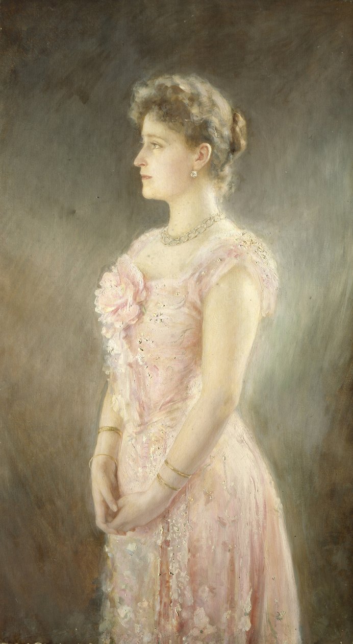 Portrét carevny Alexandry Fjodorovny z Ruska 1872-1918, manželky cara Mikuláše II., 1901 od Viktor Karlovich Stemberg