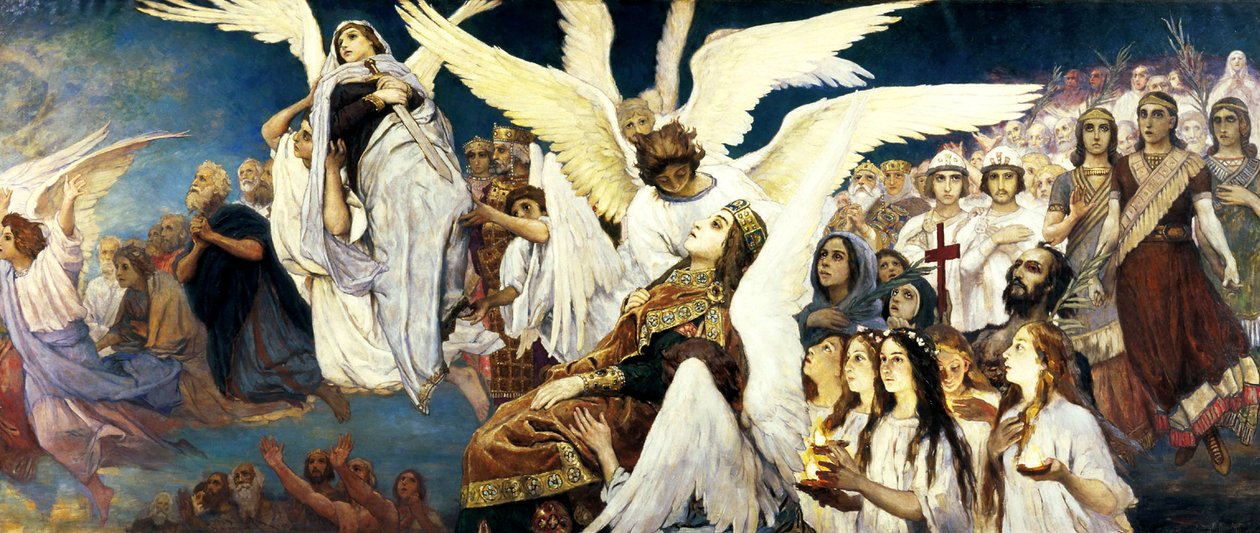 Před rájem, pravá část, 1885-1896. od Viktor Mikhaylovich Vasnetsov