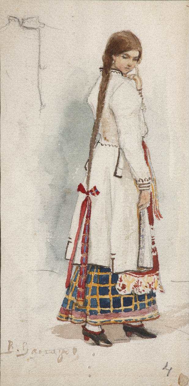 Návrhy kostýmů k opeře Rusalka A. Dargomyžského od Viktor Mikhaylovich Vasnetsov
