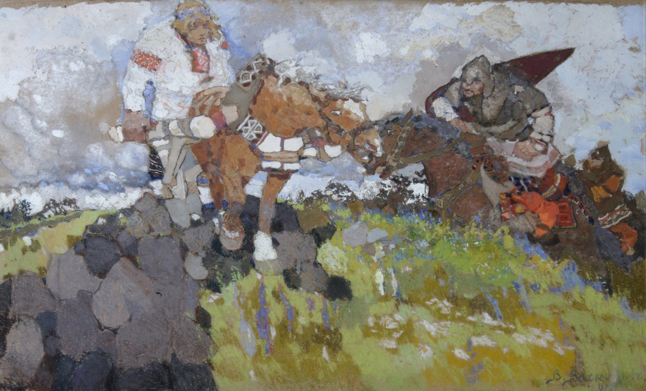 Mikula Selyaninovič, 1917 od Viktor Mikhaylovich Vasnetsov