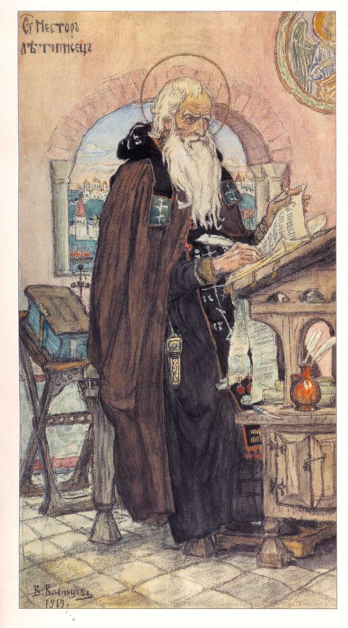 Svatý Nestor Kronikář, 1919 od Viktor Mikhaylovich Vasnetsov