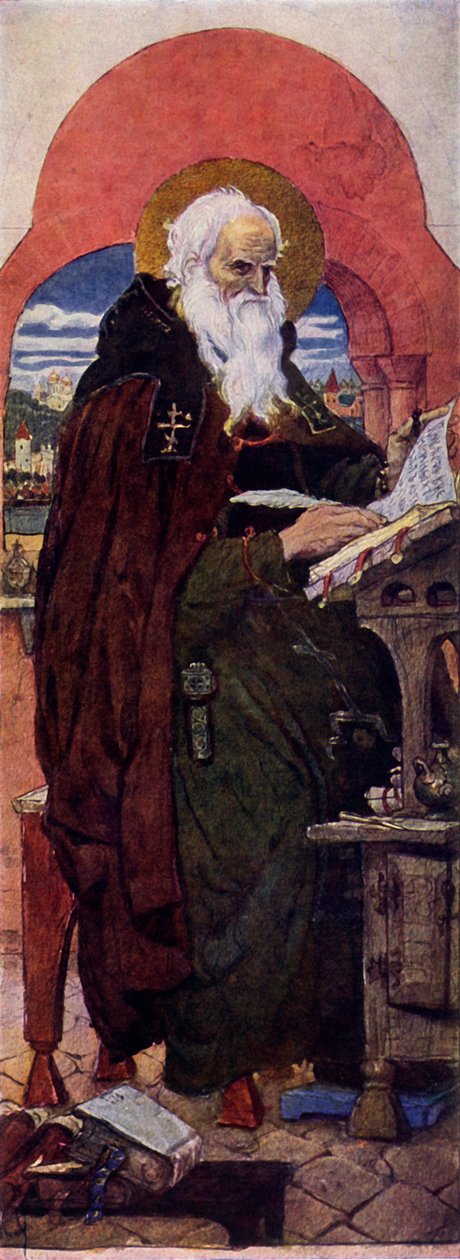 Požehnaný kronikář Nestor, c1885-1896, 1965. od Viktor Mikhaylovich Vasnetsov