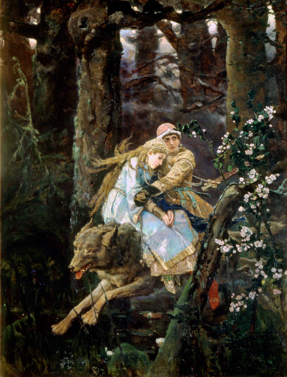 Carevič Ivan Jízda na šedém vlku, 1889 od Viktor Mikhaylovich Vasnetsov