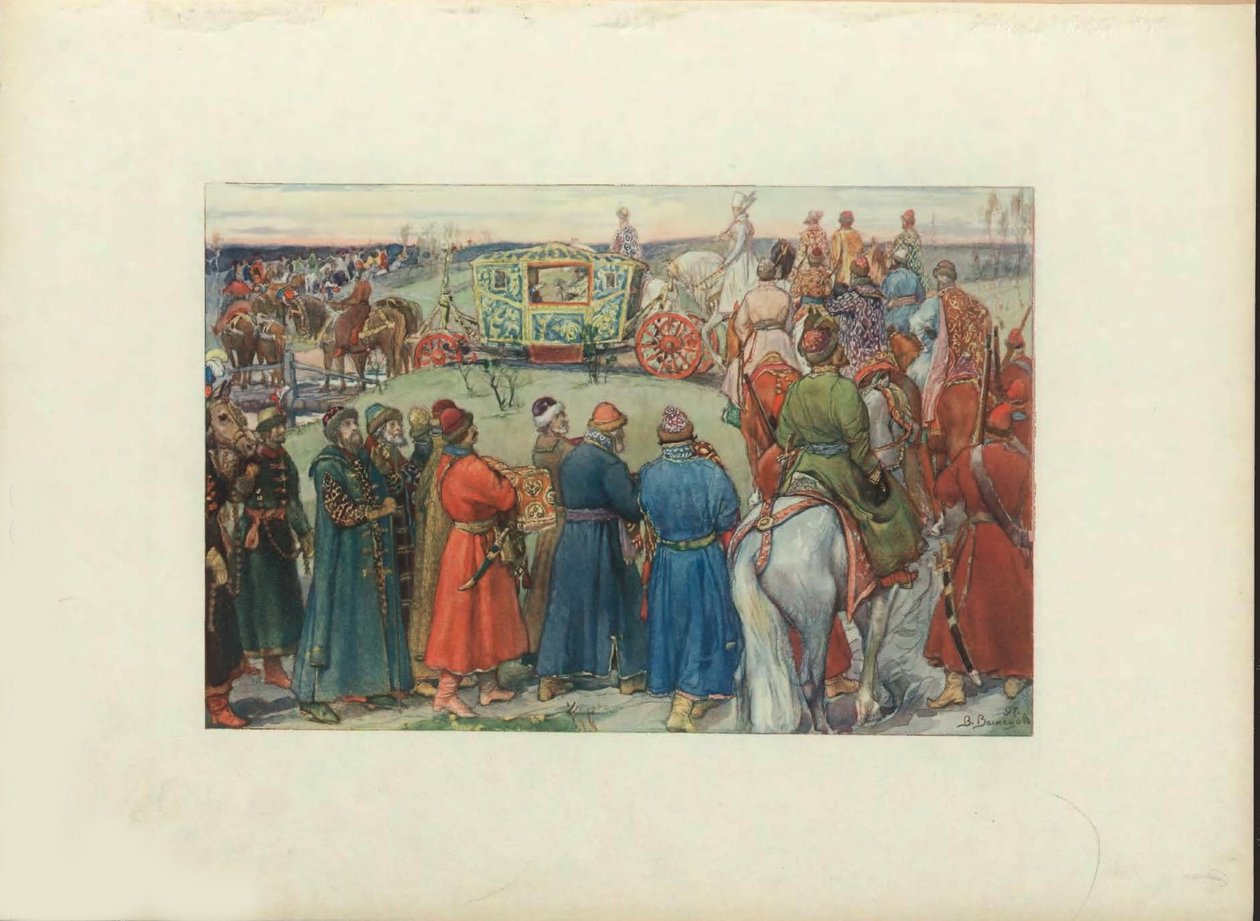 Carové Alexej Michajlovič Jízda na lov, 1896 od Viktor Mikhaylovich Vasnetsov