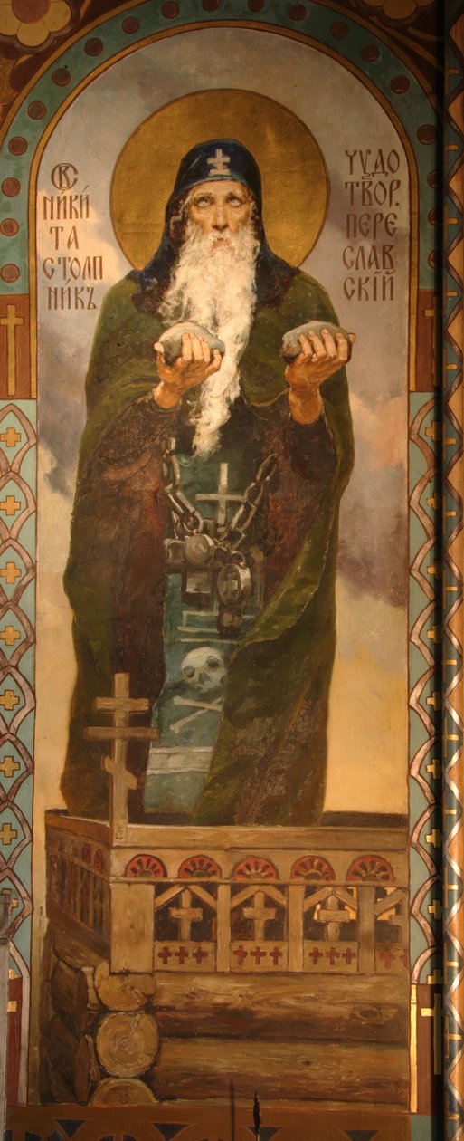 Ctihodný Nikita Stylites z Pereyaslavl, 1885-1896 od Viktor Mikhaylovich Vasnetsov
