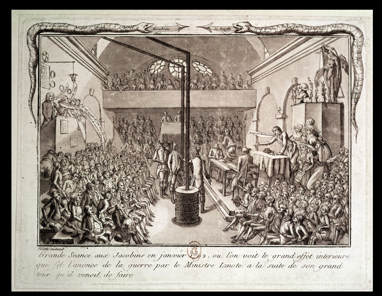 Setkání klubu jakobínů, leden 1792 od Vilette