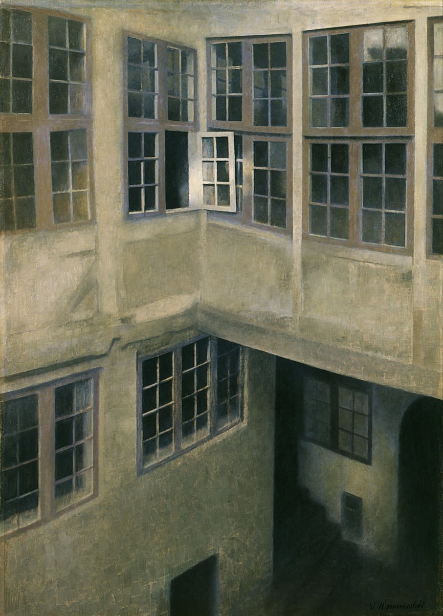 Interiér nádvoří, Strandgade 30 od Vilhelm Hammershøi
