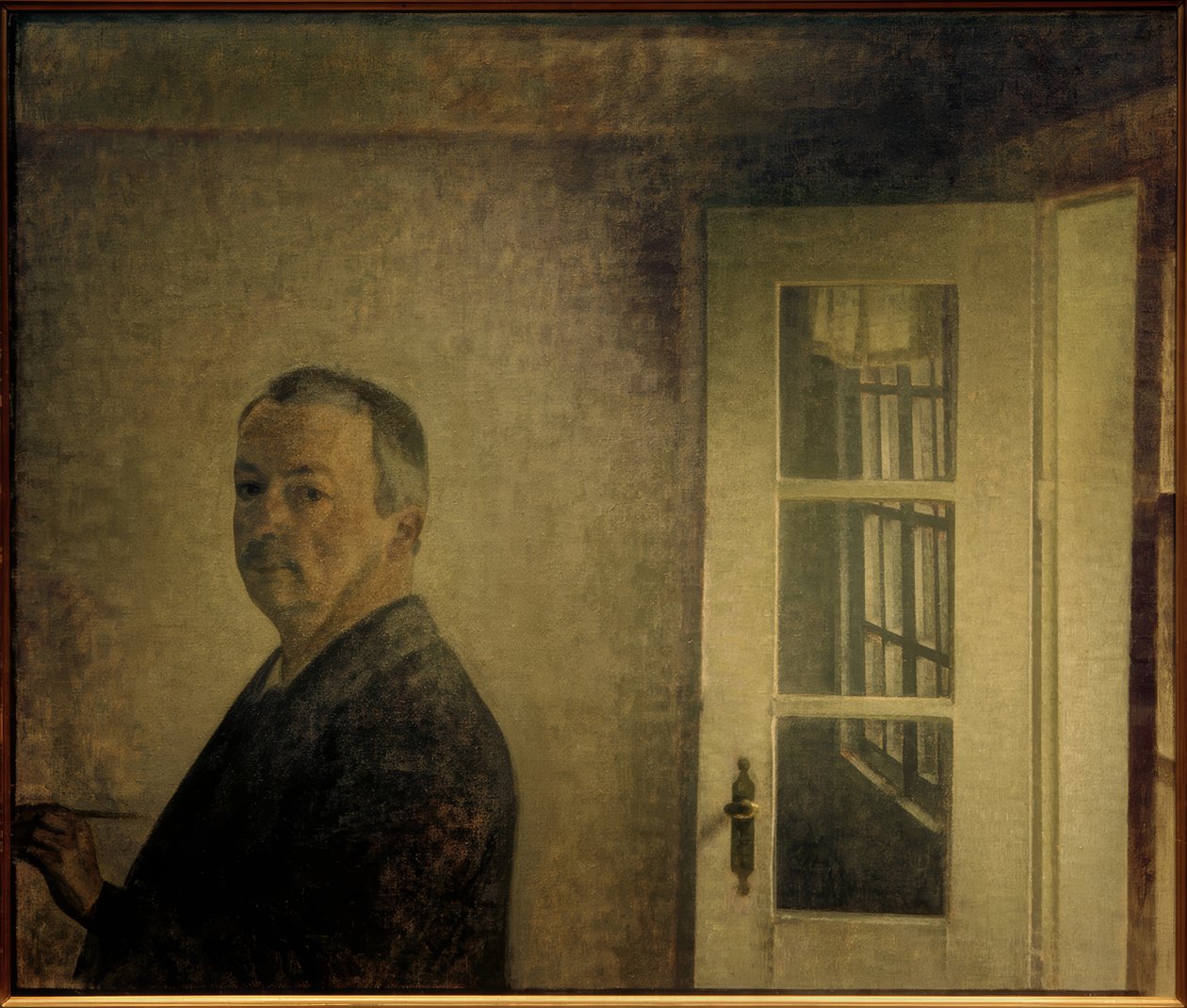 Autoportrét. "Spurveskjul" od Vilhelm Hammershoi