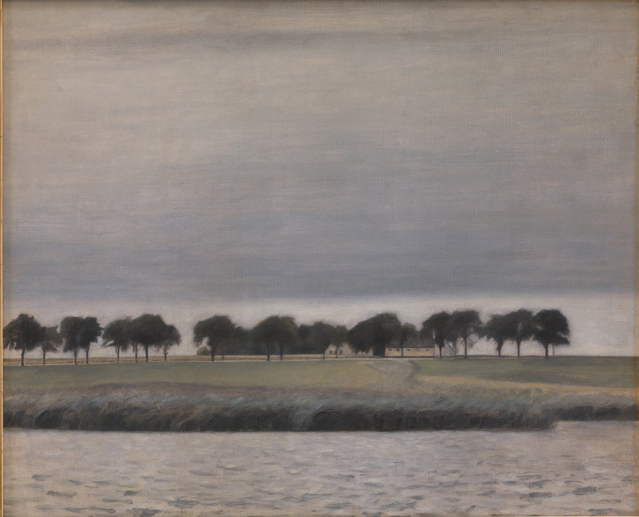 Předběžná studie pro "Solar Rain. Gentofte Lake" od Vilhelm Hammershøi