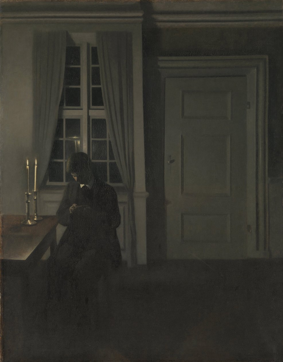 Sběratel mincí od Vilhelm Hammershøi