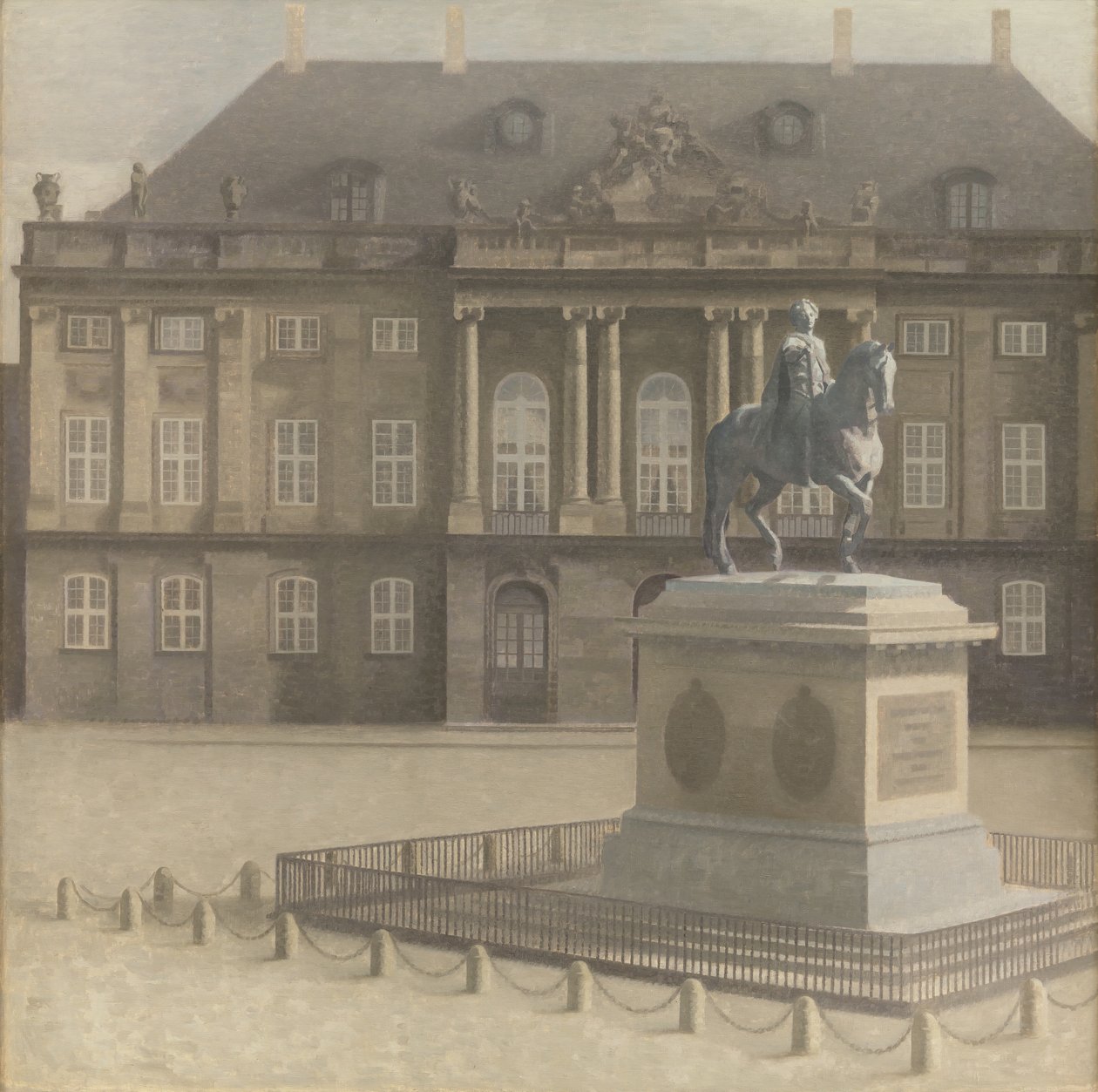 Náměstí Amalienborg, Kodaň od Vilhelm Hammershøi