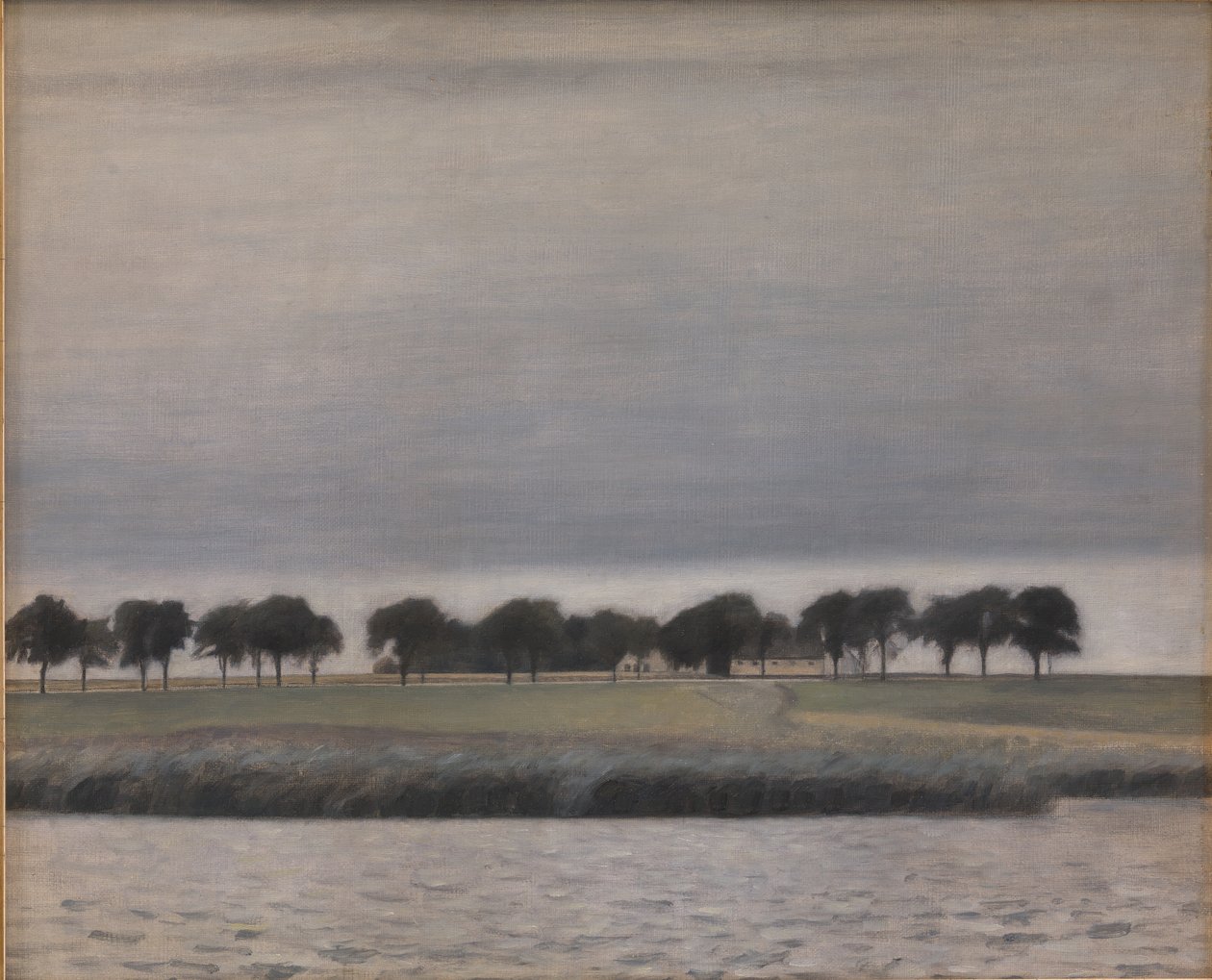 Předběžná studie pro "Solar Rain. Gentofte Lake" od Vilhelm Hammershøi