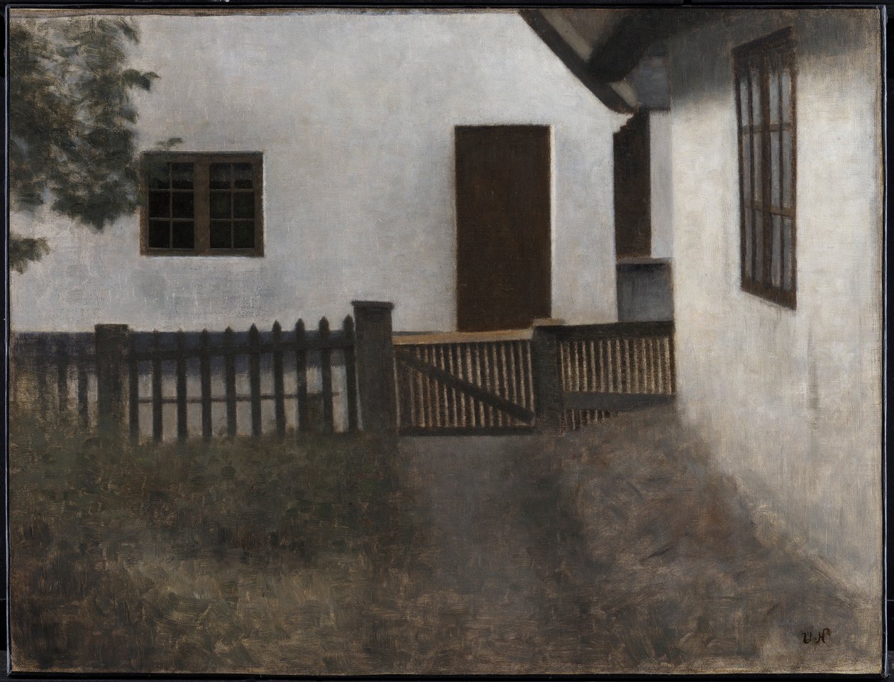Štíty domů. Frederiksværk. Léto. od Vilhelm Hammershøi