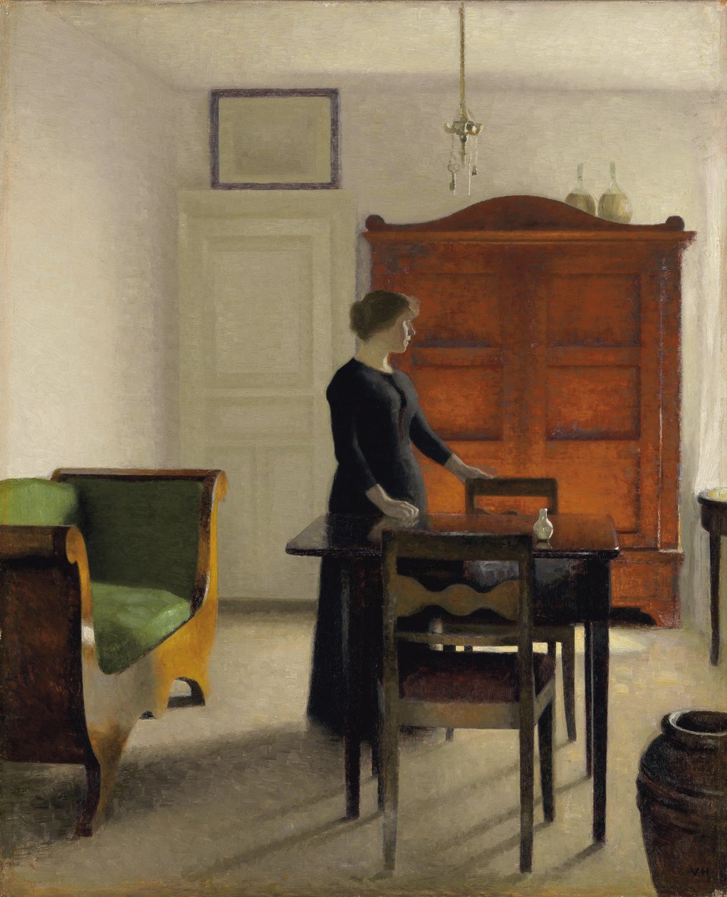 Ida v interiéru, 1897 od Vilhelm Hammershoi