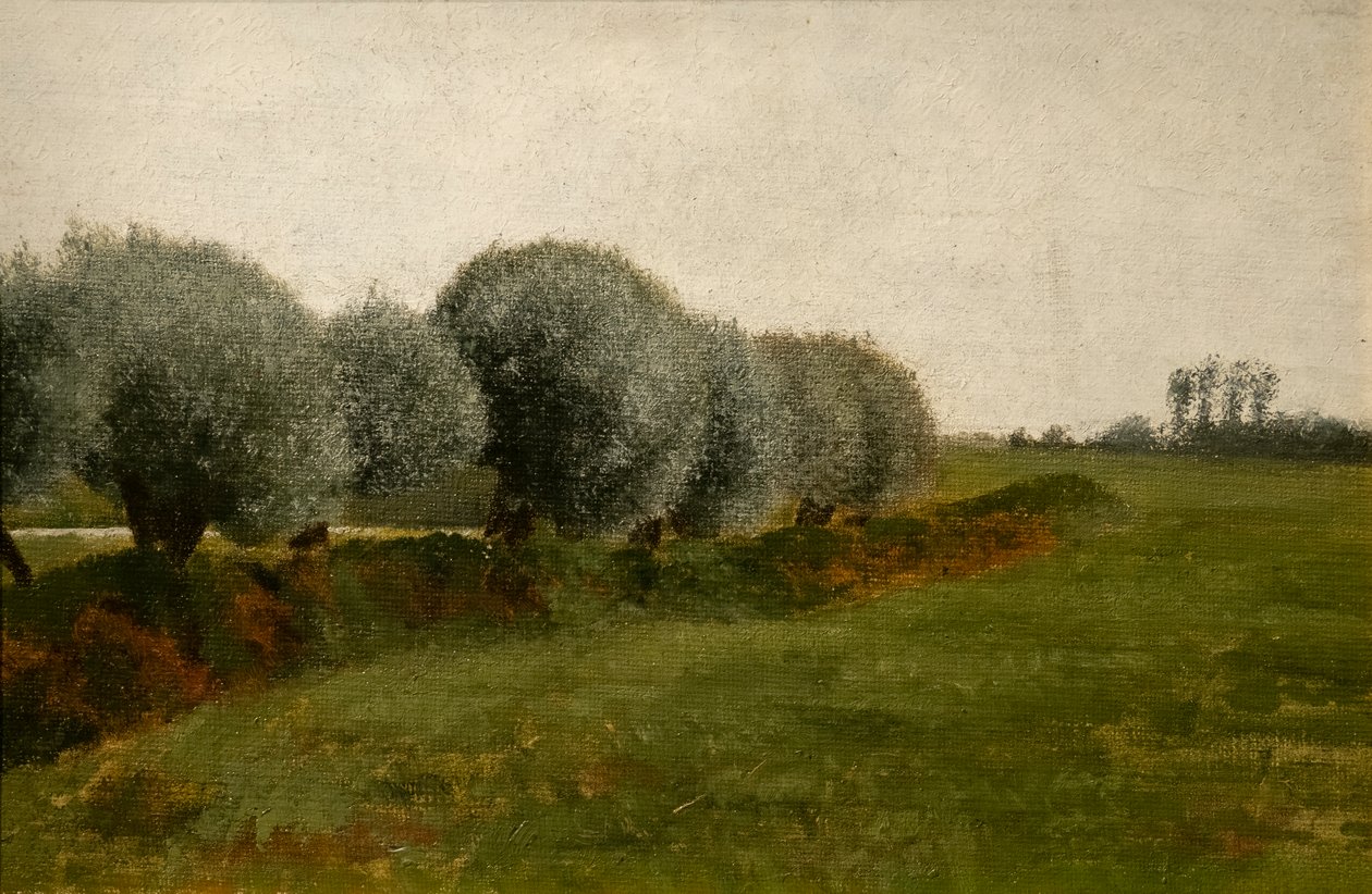 Krajina s řadou stromů od Vilhelm Hammershoi