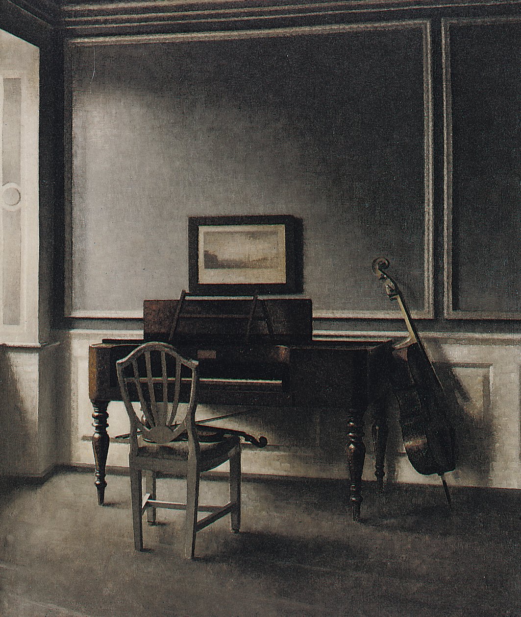 Starý klavír. Strandgade 30, 1907 od Vilhelm Hammershoi