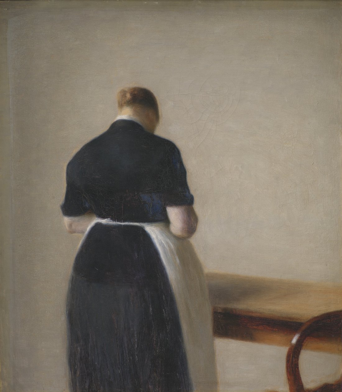 Žena viděná zezadu od Vilhelm Hammershøi