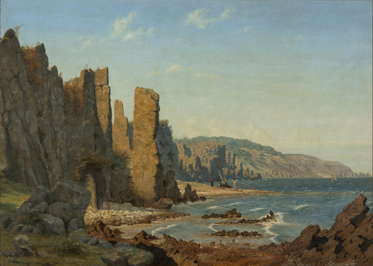 Plážový útvar na ostrově Bornholm. Scéna z Rø od Vilhelm Kyhn