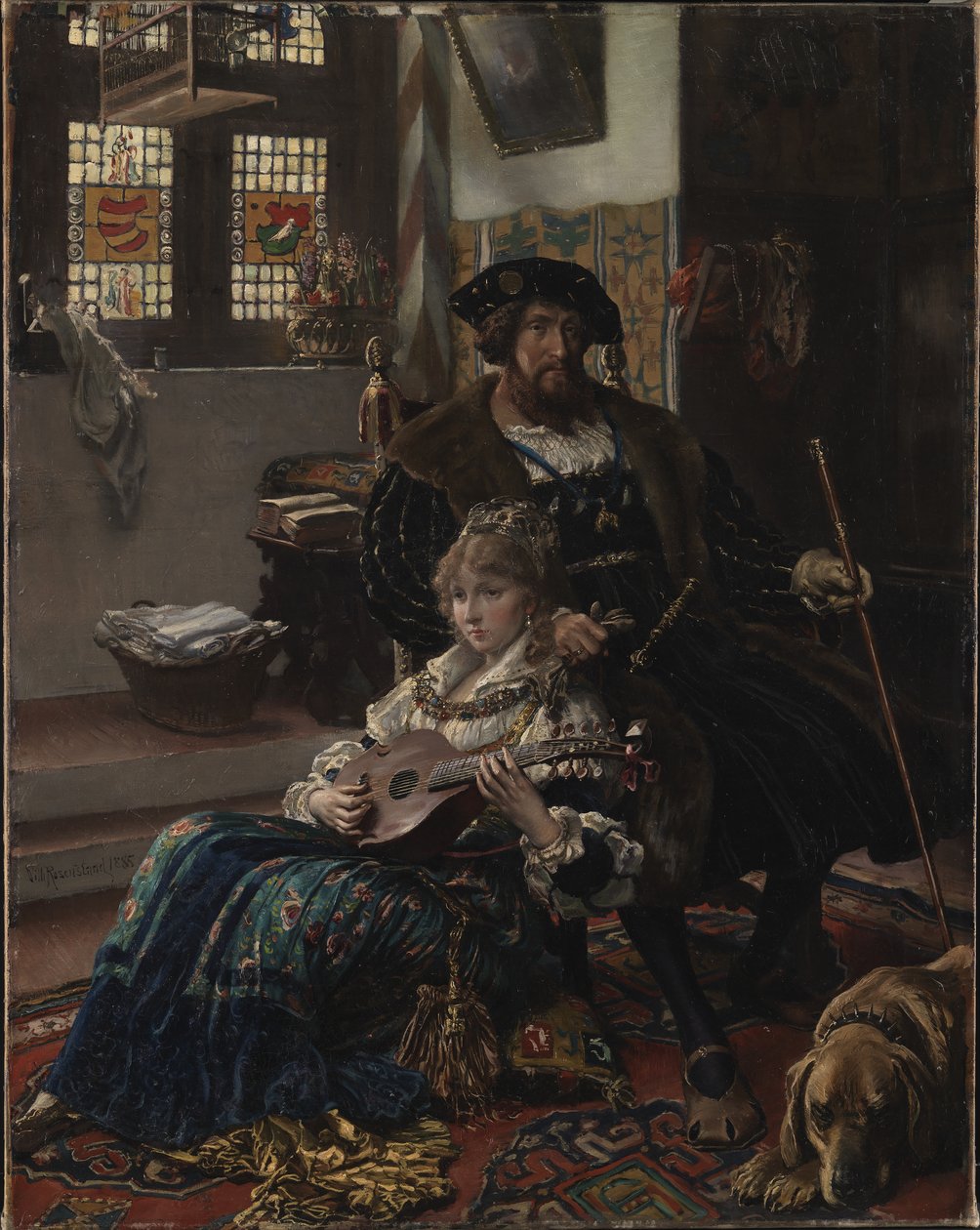 Christian II a Dyveke od Vilhelm Rosenstand