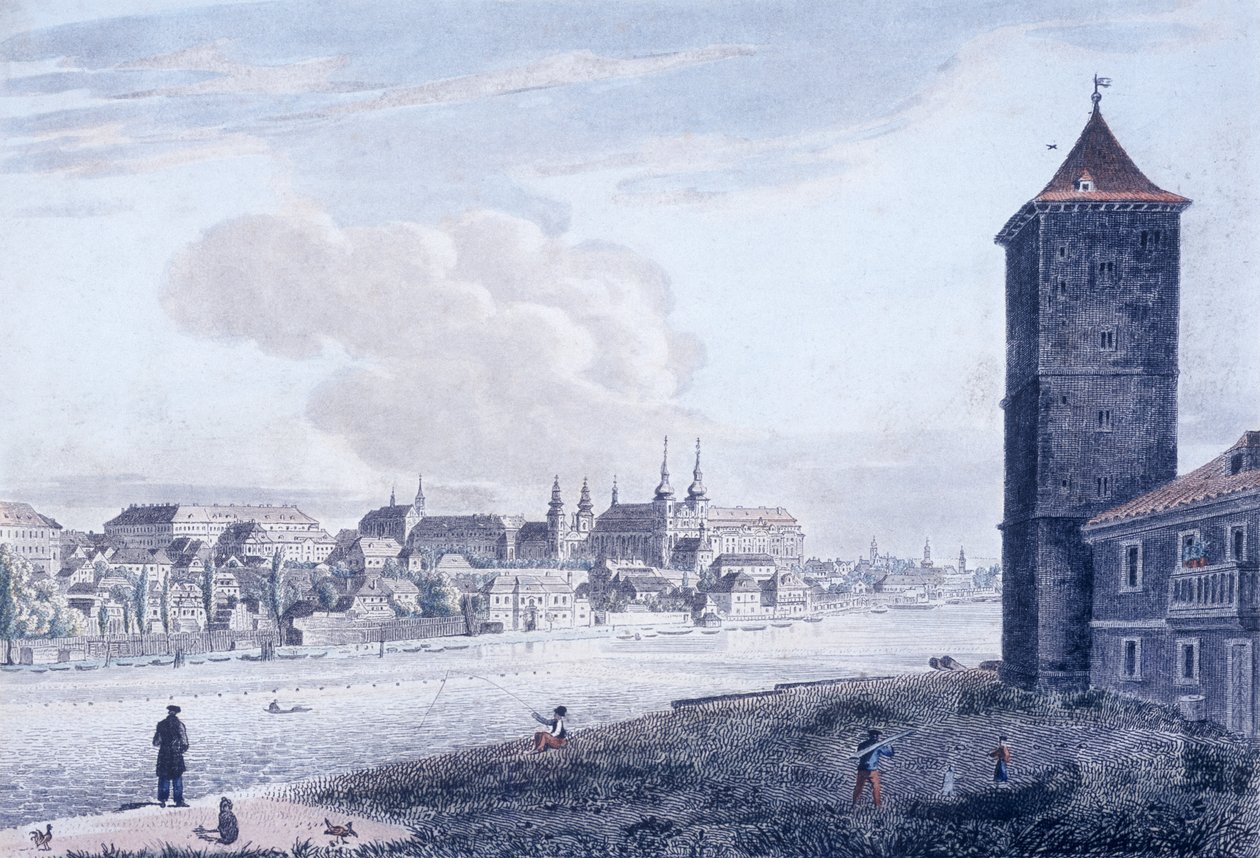 Pohled na Nové Město, 1830 (barevný lept) od Vincenc Morstadt