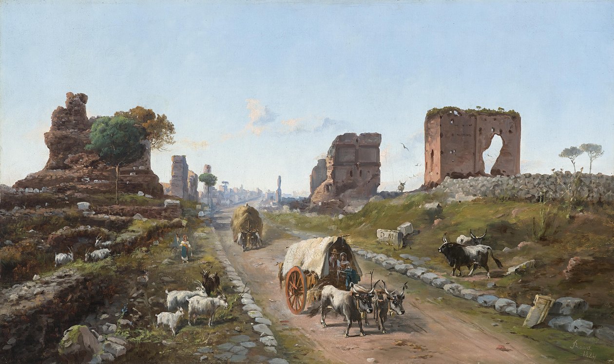 Via Appia na úrovni Quarto Miglio od Vincenco Giovannini