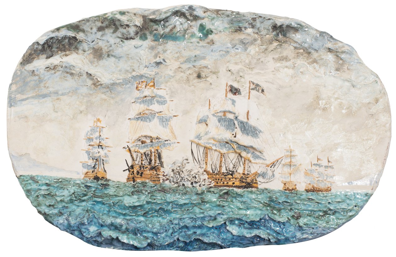 Bitva u Trafalgaru 1805, 1998, (glazovaná porcelánová keramika) od Vincent Alexander Booth