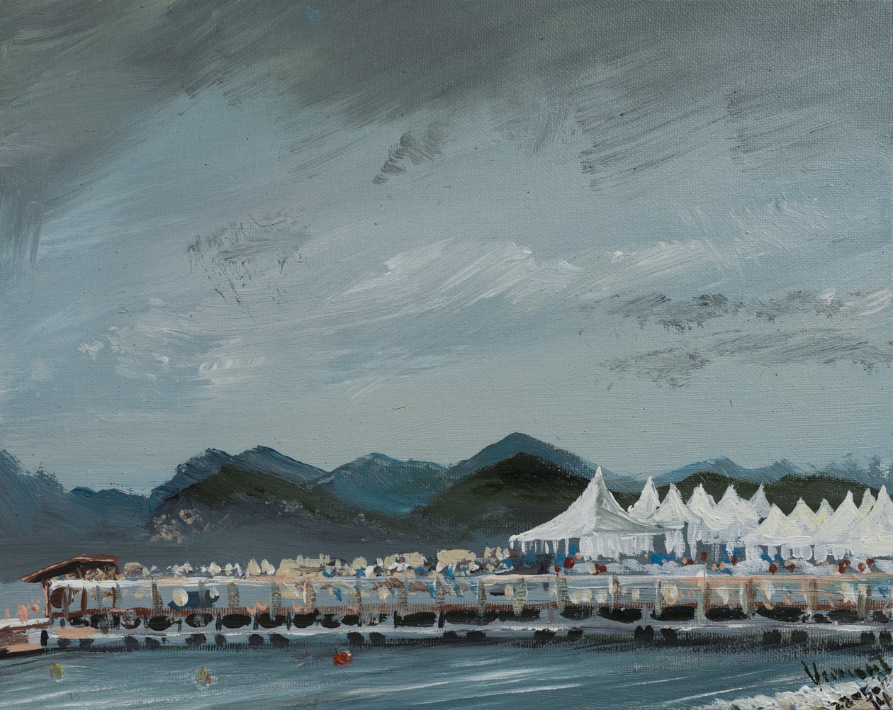 Stany filmového festivalu v Cannes 2014, 2914, (akryl na plátně) od Vincent Alexander Booth