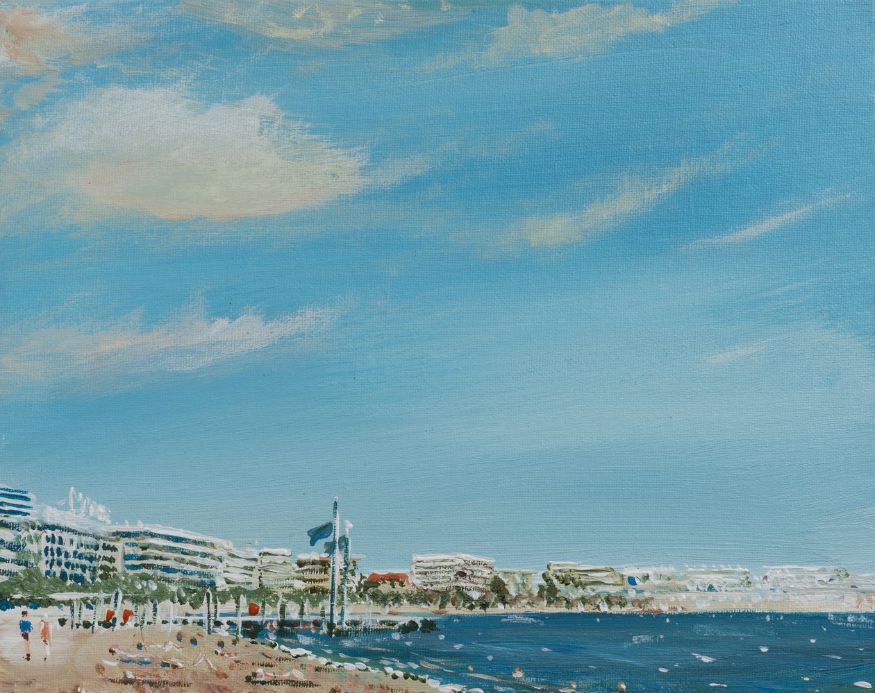 Cannes Sea Front, 2014, (akryl na plátně) od Vincent Alexander Booth