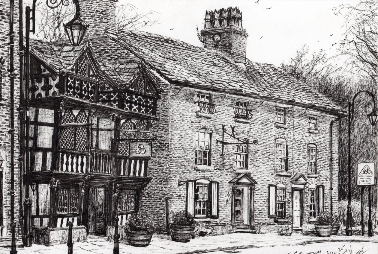 Prestbury, 2009, (inkoust na papíře) od Vincent Alexander Booth