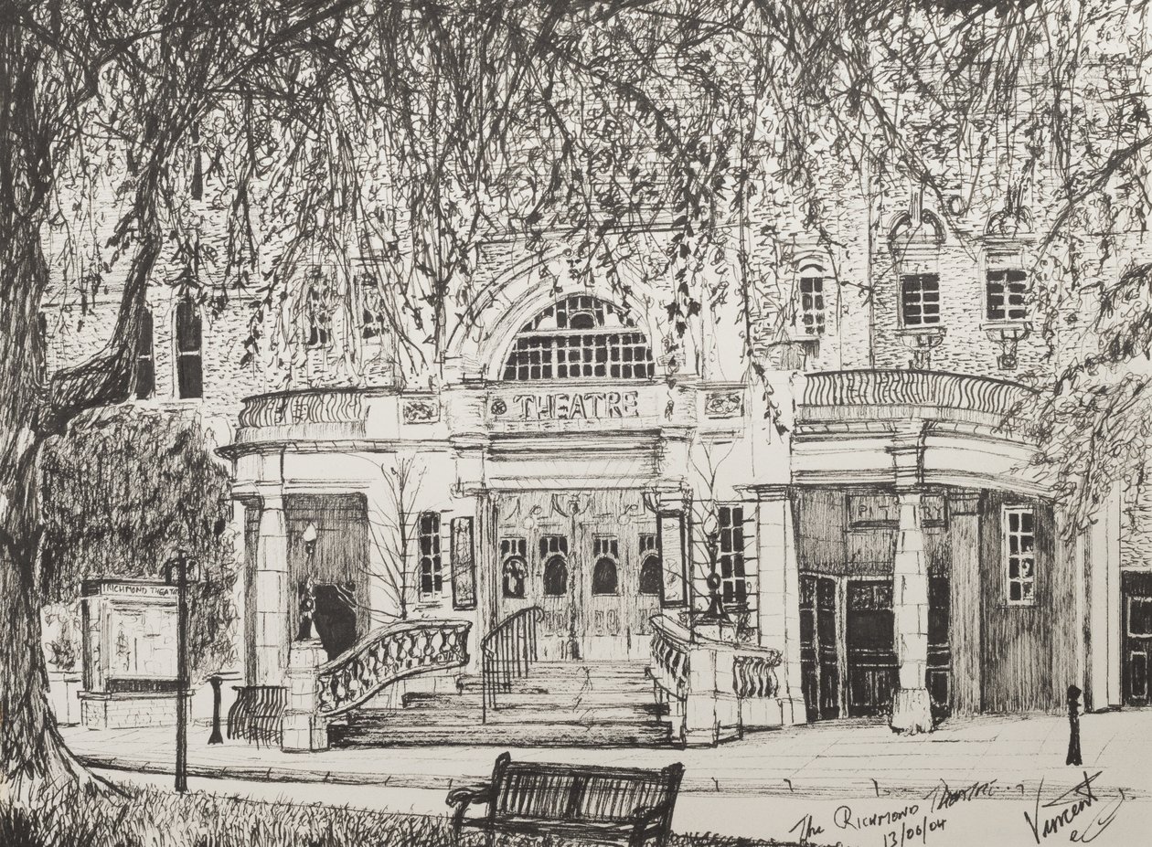 Richmond Theatre, Londýn, Velká Británie, 2004, (tuš na papíře) od Vincent Alexander Booth